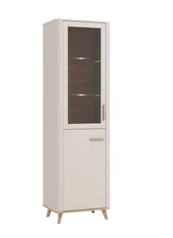 Home affaire Vitrine »Darwen Vitrinenschrank, Glasschrank, Standvitrine, Highboard/Sideboard« 2 Türen, 4 Einlegeböden, 5 Fächer, Gesamtmaße (B/T/H): 58/40/193 cm