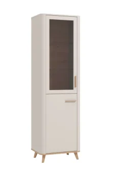 Home affaire Vitrine »Darwen Vitrinenschrank, Glasschrank, Standvitrine, Highboard/Sideboard« 2 Türen, 4 Einlegeböden, 5 Fächer, Gesamtmaße (B/T/H): 58/40/193 cm