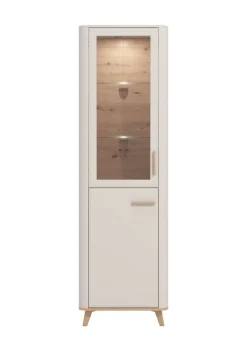 Home affaire Vitrine »Darwen Vitrinenschrank, Glasschrank, Standvitrine, Highboard/Sideboard« 2 Türen, 4 Einlegeböden, 5 Fächer, Gesamtmaße (B/T/H): 58/40/193 cm