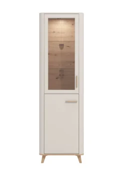 Home affaire Vitrine »Darwen Vitrinenschrank, Glasschrank, Standvitrine, Highboard/Sideboard« 2 Türen, 4 Einlegeböden, 5 Fächer, Gesamtmaße (B/T/H): 58/40/193 cm