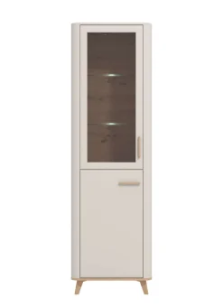 Home affaire Vitrine »Darwen Vitrinenschrank, Glasschrank, Standvitrine, Highboard/Sideboard« 2 Türen, 4 Einlegeböden, 5 Fächer, Gesamtmaße (B/T/H): 58/40/193 cm