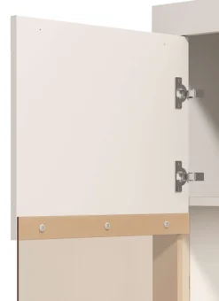 Home affaire Vitrine »Essex Vitrinenschrank, Glasschrank, Standvitrine, Highboard/Sideboard« Präzise Heißfolienprägung, Metallgriff, Eleganter Glasboden
