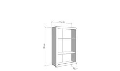 Home affaire Vitrine »Essex Vitrinenschrank, Glasschrank, Standvitrine, Highboard/Sideboard« Präzise Heißfolienprägung, Metallgriff, Eleganter Glasboden