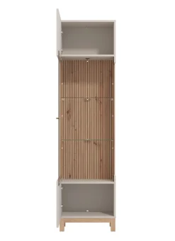 Home affaire Vitrine »Essex Vitrinenschrank, Glasschrank, Standvitrine, Highboard/Sideboard« 1 Tür, 4 Einlegeböden, 5 Fächer, Gesamtmaße (B/T/H): 51,5/35/191,5 cm