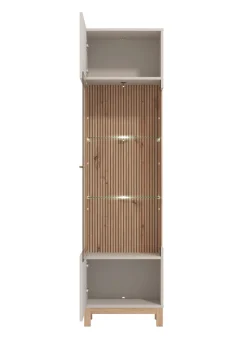 Home affaire Vitrine »Essex Vitrinenschrank, Glasschrank, Standvitrine, Highboard/Sideboard« 1 Tür, 4 Einlegeböden, 5 Fächer, Gesamtmaße (B/T/H): 51,5/35/191,5 cm