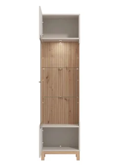 Home affaire Vitrine »Essex Vitrinenschrank, Glasschrank, Standvitrine, Highboard/Sideboard« 1 Tür, 4 Einlegeböden, 5 Fächer, Gesamtmaße (B/T/H): 51,5/35/191,5 cm