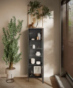 Home affaire Vitrine »Everest Höhe 203 cm, Standvitrine mit 1 Tür« Hochschrank, Anrichte, Soft/Self Closing, Korpus 22 mm