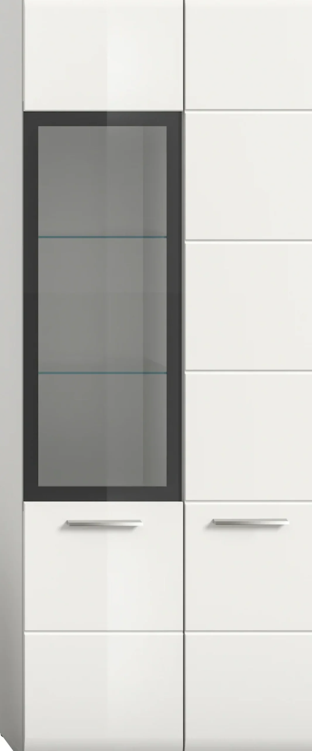 Home affaire Vitrine »FLORENZ, Höhe: 160 cm, hochwertige MDF-Front, Glastür, Glasböden« 1 Stk. tlg. Vitrine, Vitrine weiß, Vitrinenschrank, Wohnzimmervitrine, Wohnzimmer