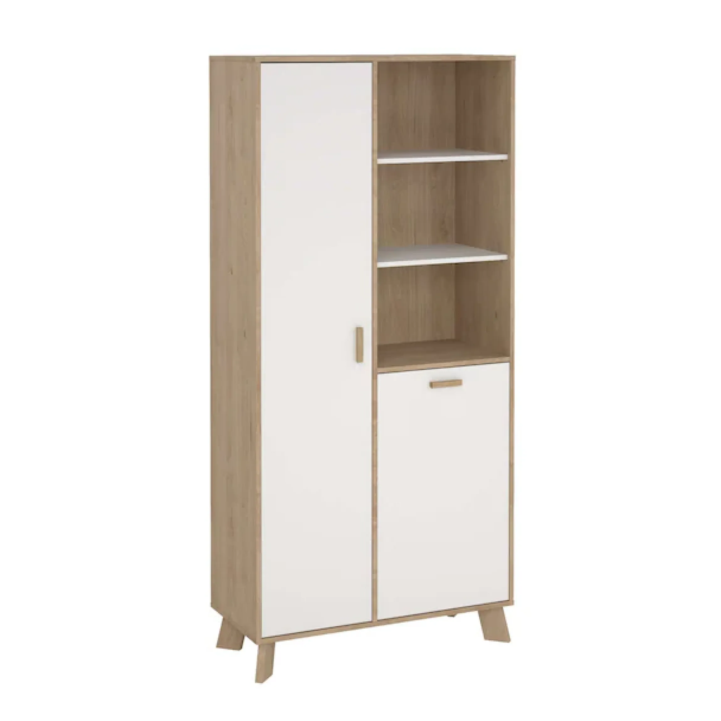 Home affaire Vitrine »Ikast Vitrinenschrank, Standvitrine, Schrank, Stauraum« 2 Türen, 3 offene Fächer, Breite 89 cm, Höhe 188 cm