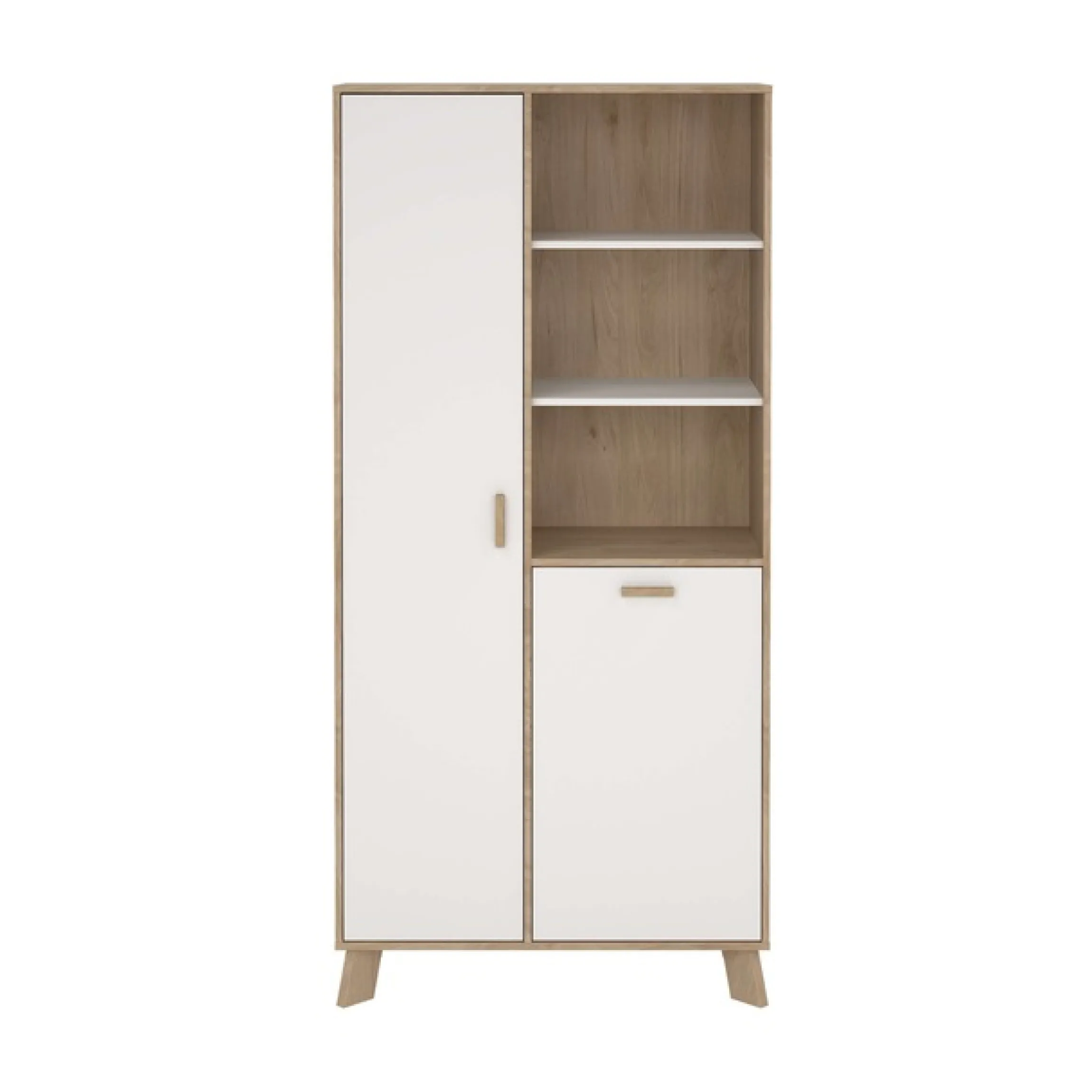 Home affaire Vitrine »Ikast Vitrinenschrank, Standvitrine, Schrank, Stauraum« 2 Türen, 3 offene Fächer, Breite 89 cm, Höhe 188 cm