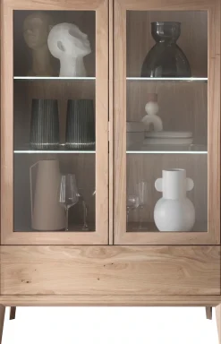Home affaire Vitrine »Koda« inklusive Beleuchtung, verstellbare Glasböden