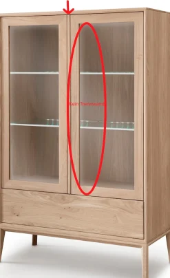 Home affaire Vitrine »Koda« inklusive Beleuchtung, verstellbare Glasböden