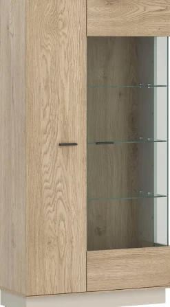 Home affaire Vitrine »LAGOON« moderne Vitrine, Breite ca.75 cm, Eckverglasung