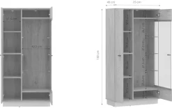 Home affaire Vitrine »LAGOON« moderne Vitrine, Breite ca.75 cm, Eckverglasung