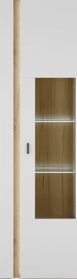 Home affaire Vitrine »LONG ISLAND« 1 Stk. tlg. in moderner Trendfarbe,inklusive senkrechter Beleuchtung,Breite 55 cm