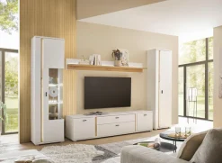 Home affaire Vitrine »LONG ISLAND« 1 Stk. tlg. in moderner Trendfarbe,inklusive senkrechter Beleuchtung,Breite 55 cm