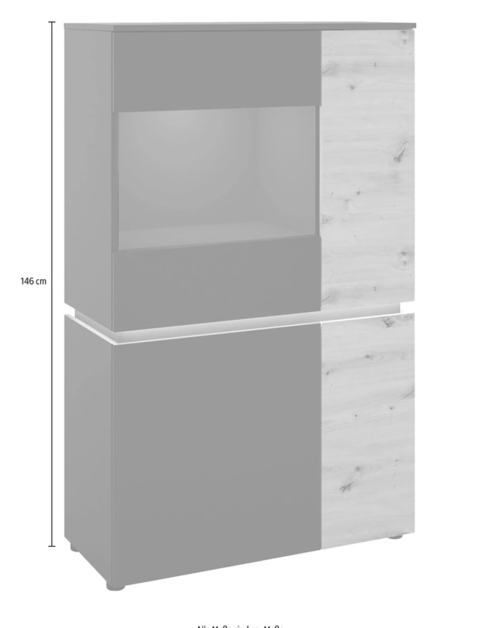 Home affaire Vitrine »Luci« Höhe 146 cm