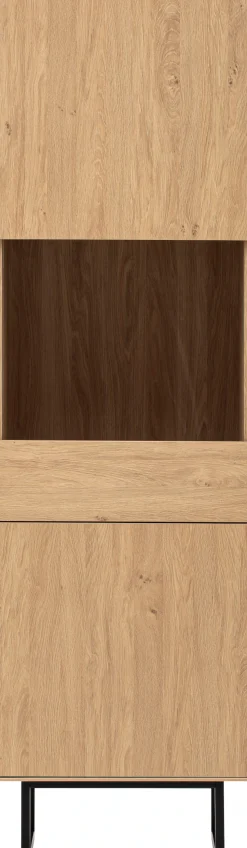 Home affaire Vitrine »Lund, moderner Hochschrank, Glasvitrine mit Kufengestell aus Metall« optisch dünner Oberboden, hochwertige Optik, ausreichend Stauraum