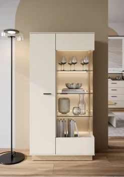 Home affaire Vitrine moderne Vitrine, Breite ca.75 cm, Eckverglasung