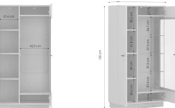 Home affaire Vitrine moderne Vitrine, Breite ca.75 cm, Eckverglasung