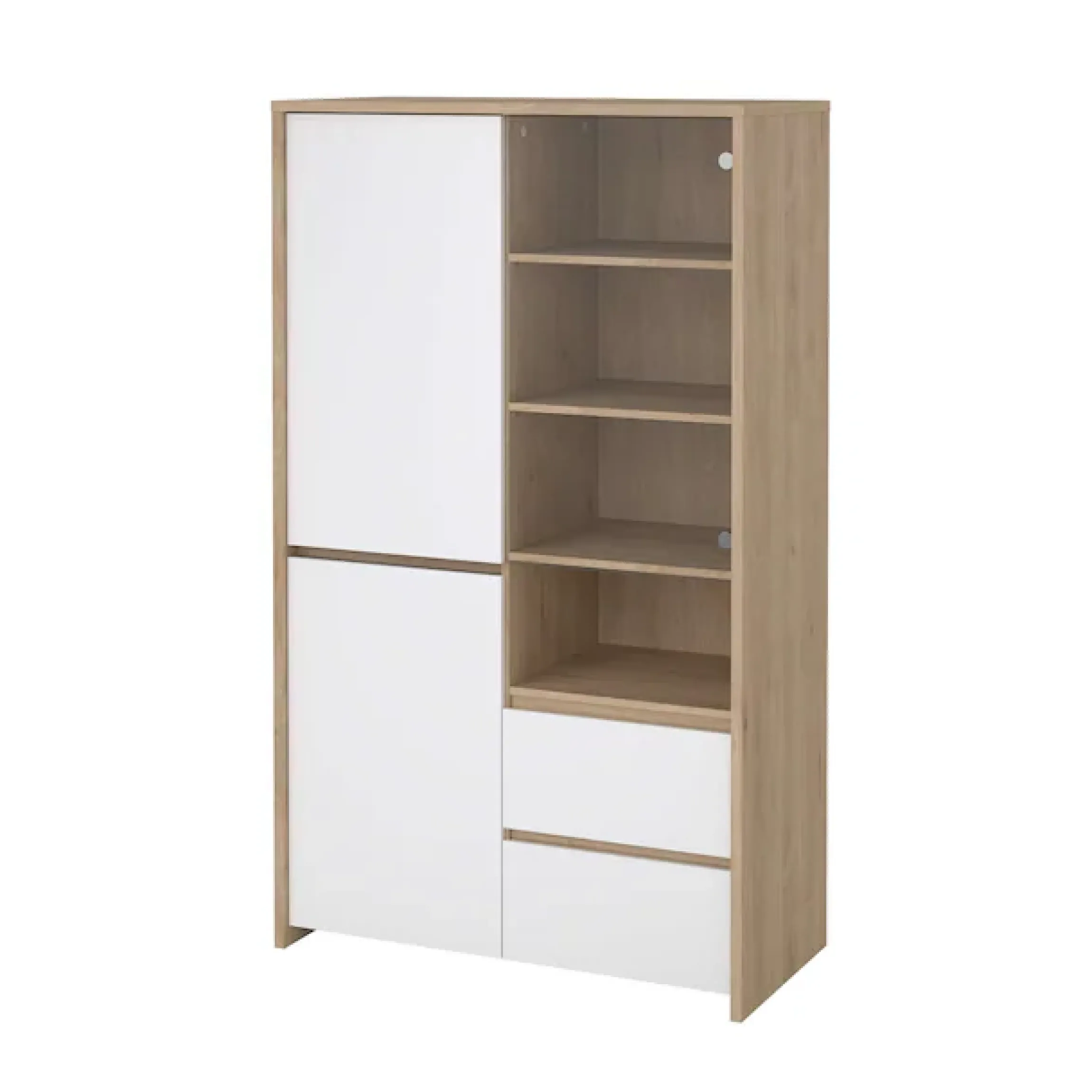 Home affaire Vitrine »Next Standvitrine, Vitrinenschrank, mit Glastür, Stauraum« mit 2 Türen, 1 Glastür, 2 Schubladen, Höhe 170 cm, Breite 100 cm