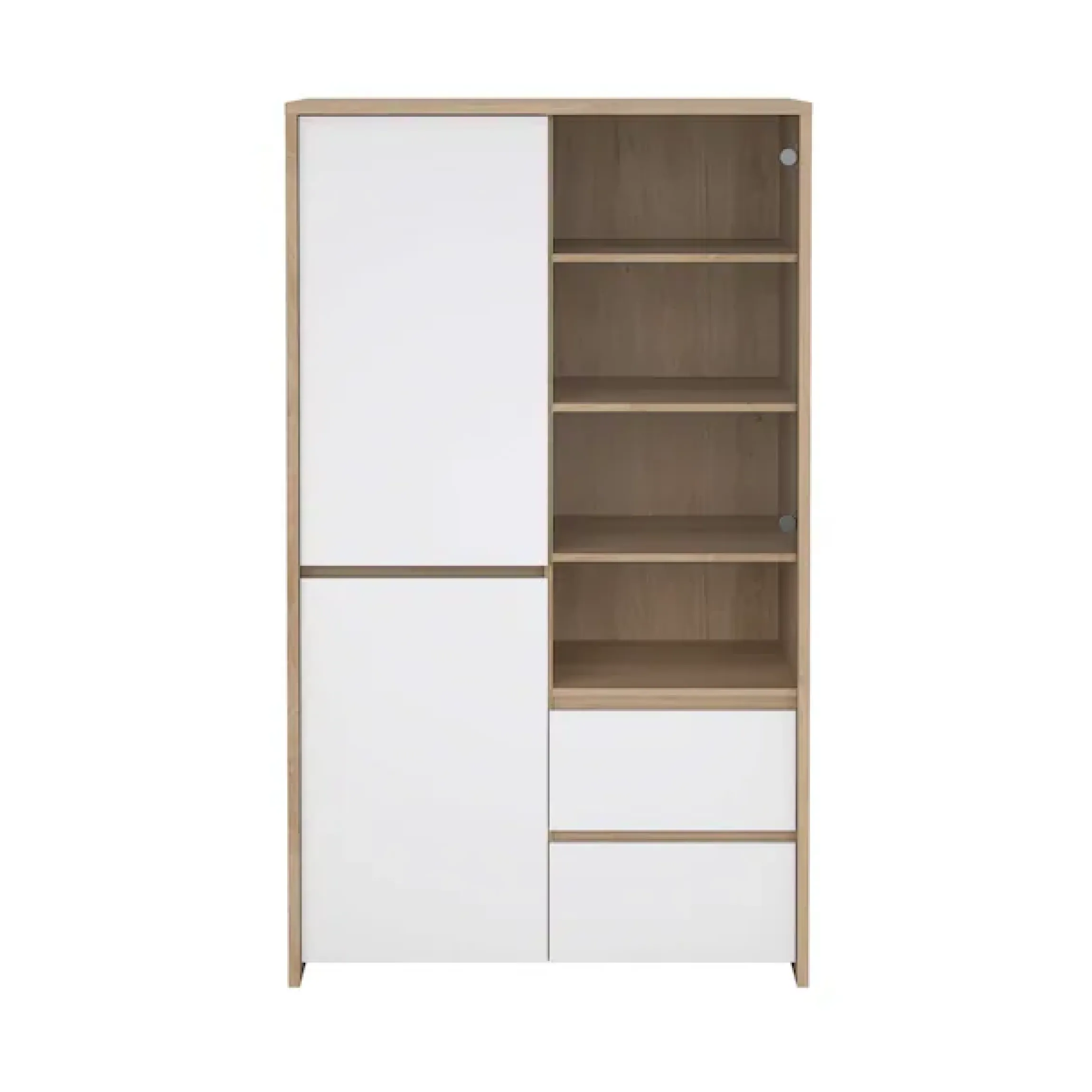 Home affaire Vitrine »Next Standvitrine, Vitrinenschrank, mit Glastür, Stauraum« mit 2 Türen, 1 Glastür, 2 Schubladen, Höhe 170 cm, Breite 100 cm