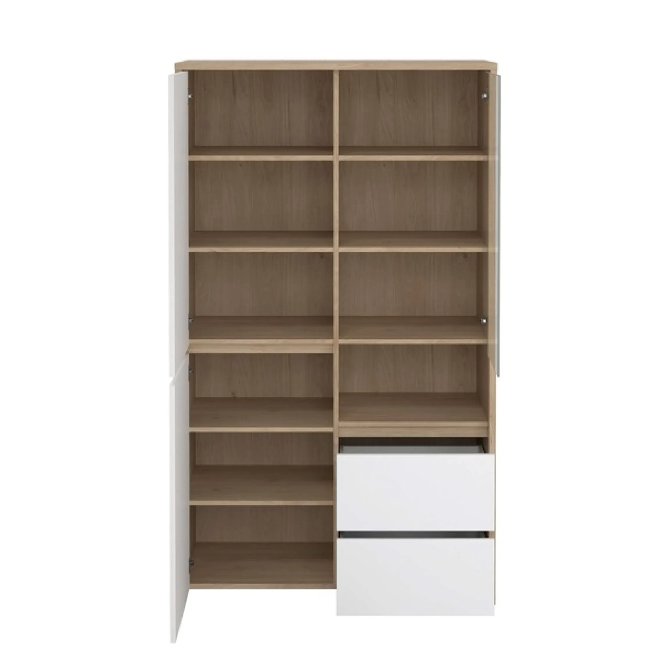 Home affaire Vitrine »Next Standvitrine, Vitrinenschrank, mit Glastür, Stauraum« mit 2 Türen, 1 Glastür, 2 Schubladen, Höhe 170 cm, Breite 100 cm