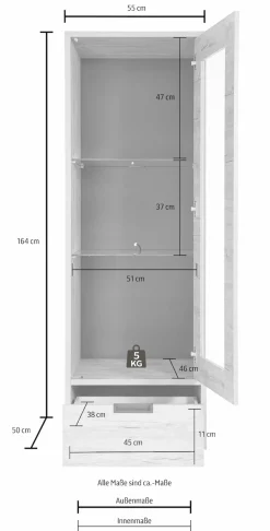 Home affaire Vitrine »Palma« Höhe 176 cm