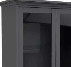 Home affaire Vitrine »Paris Glasvitrine Vitrinenschrank AusstellungSammelvitrine« mit 2 Glastüren und 2 Schubladen, Breite, 96 cm, Höhe 200 cm