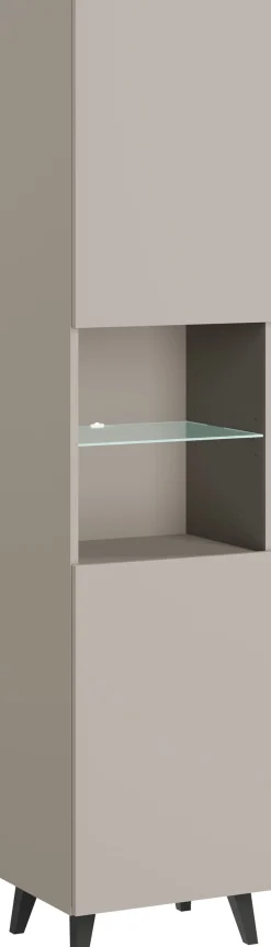 Home affaire Vitrine »Phuket, Moderner Wohnschrank mit LED-Beleuchtung und Glasboden« 1 Stk. tlg. Verstellbare Einlegeböden für flexible Aufbewahrung