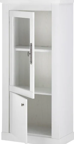 Home affaire Vitrine »RAVENNA« im romantischen Landhausstil, Griff aus Metall, Höhe 146 cm