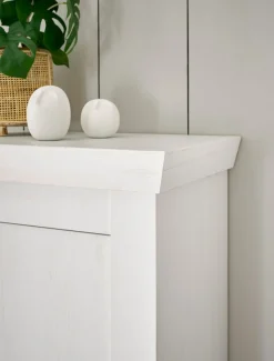 Home affaire Vitrine »RAVENNA« im romantischen Landhausstil, Griff aus Metall, Höhe 146 cm