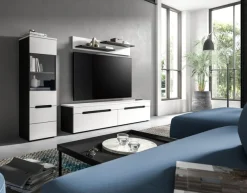 Home affaire Vitrine »REHAT, TOPSELLER!, Höhe 125 cm, 1 Glastür, 1 Böden, 3 Fächer« stehend und hängend montierbar, 1 Stk. tlg. Vitrinenschrank, Schrank, Glasvitrine, Wohnzimmervitrine