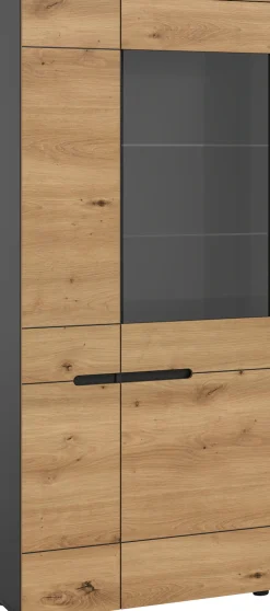 Home affaire Vitrine »REHAT, TOPSELLER!, Höhe 190 cm, 2 Türen, 4 Einlegeböden, 2 Glasböden« 1 Stk. tlg. Vitrinenschrank, Schrank, Glasvitrine, Wohnzimmervitrine