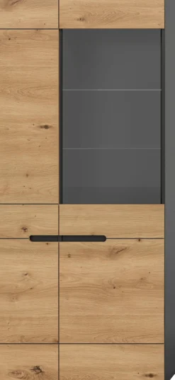 Home affaire Vitrine »REHAT, TOPSELLER!, Höhe 190 cm, 2 Türen, 4 Einlegeböden, 2 Glasböden« 1 Stk. tlg. Vitrinenschrank, Schrank, Glasvitrine, Wohnzimmervitrine