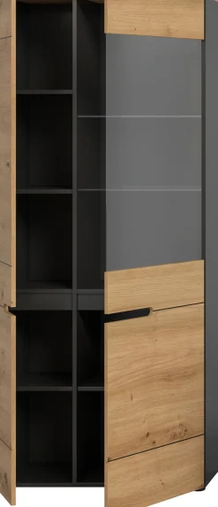 Home affaire Vitrine »REHAT, TOPSELLER!, Höhe 190 cm, 2 Türen, 4 Einlegeböden, 2 Glasböden« 1 Stk. tlg. Vitrinenschrank, Schrank, Glasvitrine, Wohnzimmervitrine
