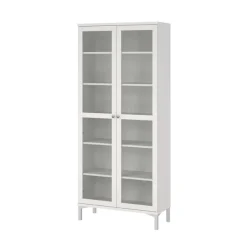 Home affaire Vitrine »Roma Vitrinenschrank, Standvitrine, Glasvitrine, Stauraum, modern« 2 Glastüren, Praktisch, Runde Griffe, Höhe 200 cm, 6 Fächer, B: 89 cm