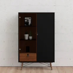 Home affaire Vitrine »Ry Glasvitrine Vitrinenschrank AusstellungSammelvitrine« mit Glastür und einer geschlossenen Tür sowie einer Schublade