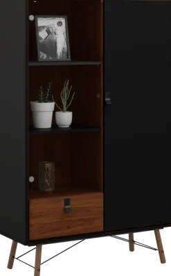 Home affaire Vitrine »Ry Glasvitrine Vitrinenschrank AusstellungSammelvitrine« mit Glastür und einer geschlossenen Tür sowie einer Schublade