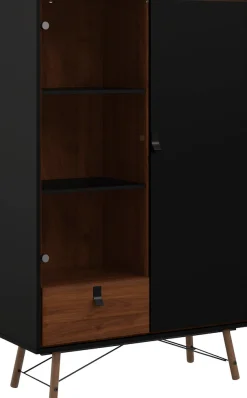 Home affaire Vitrine »Ry Glasvitrine Vitrinenschrank AusstellungSammelvitrine« mit Glastür und einer geschlossenen Tür sowie einer Schublade
