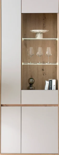 Home affaire Vitrine »Sonora, moderne Glasvitrine, Stauraumelement, Schrank« filigrane Rahmenoptik, ausreichend Stauraum, vielseitig einsetzbar