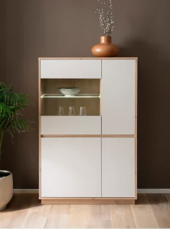 Home affaire Vitrine »Sonora, moderne Glasvitrine, Stauraumelement, Schrank« filigrane Rahmenoptik, ausreichend Stauraum, vielseitig einsetzbar
