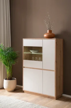 Home affaire Vitrine »Sonora, moderne Glasvitrine, Stauraumelement, Schrank« filigrane Rahmenoptik, ausreichend Stauraum, vielseitig einsetzbar