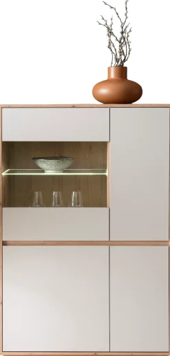 Home affaire Vitrine »Sonora, moderne Glasvitrine, Stauraumelement, Schrank« filigrane Rahmenoptik, ausreichend Stauraum, vielseitig einsetzbar