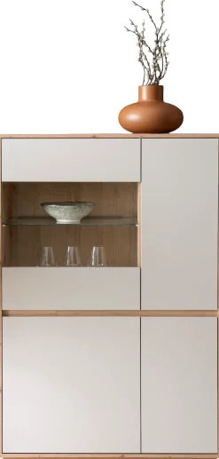 Home affaire Vitrine »Sonora, moderne Glasvitrine, Stauraumelement, Schrank« filigrane Rahmenoptik, ausreichend Stauraum, vielseitig einsetzbar