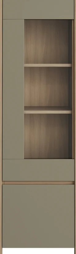 Home affaire Vitrine »Stranda, Hochschrank im Scandi-Style, moderne Glasvitrine« Rahmenoptik, ausreichend Stauraum, vielseitig einsetzbar, 58 cm breit