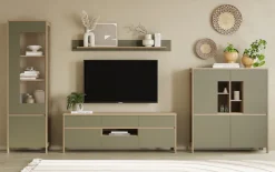 Home affaire Vitrine »Stranda, Hochschrank im Scandi-Style, moderne Glasvitrine« Rahmenoptik, ausreichend Stauraum, vielseitig einsetzbar, 58 cm breit