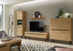 Home affaire Vitrine »Torge, Hochschrank, Glasvitrine, Standvitrine, Vitrinenschrank« 1 Stk. tlg. in drei verschiedenen Farben verfügbar, Glastür & -boden, 53 cm breit