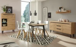 Home affaire Vitrine »Torge, Hochschrank, Glasvitrine, Standvitrine, Vitrinenschrank« 1 Stk. tlg. in drei verschiedenen Farben verfügbar, Glastür & -boden, 90 cm breit