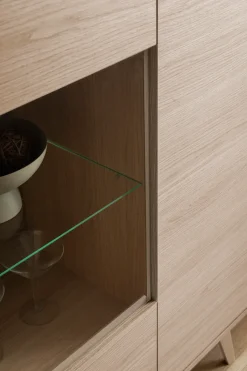 Home affaire Vitrine »Torsby, moderne Glasvitrine, Stauraumelement, Schrank« abgerundete Ecken, ausreichend Stauraum, vielseitig einsetzbar